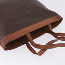 CELINE Macadam Canvas Tote Bag PVC Leather Brown Gold Auth ka5802-7