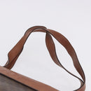 CELINE Macadam Canvas Tote Bag PVC Leather Brown Gold Auth ka5802-9
