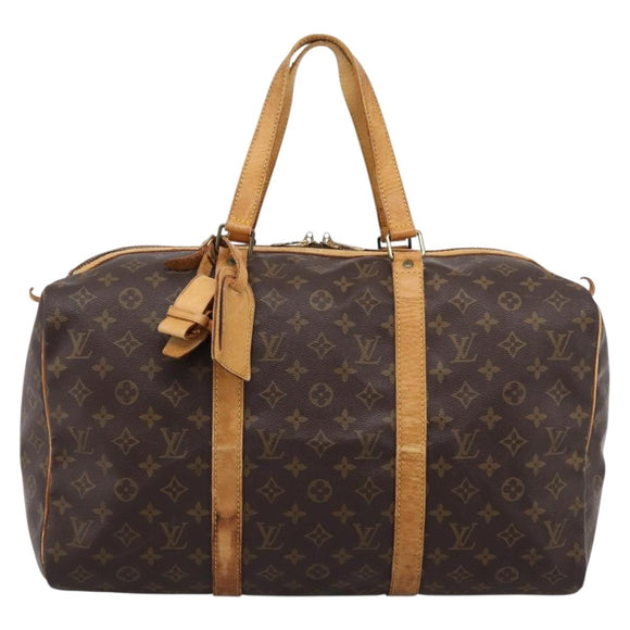 LOUIS VUITTON Monogram Sac Souple 45 Boston Bag M41624 LV Auth ka5803