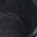 Christian Dior Trotter Canvas Boston Bag Suede Navy Silver Auth ka5806-15