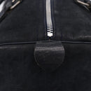 Christian Dior Trotter Canvas Boston Bag Suede Navy Silver Auth ka5806-17