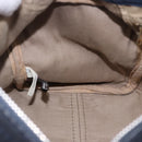 Christian Dior Trotter Canvas Boston Bag Suede Navy Silver Auth ka5806-19