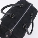 Christian Dior Trotter Canvas Boston Bag Suede Navy Silver Auth ka5806-6