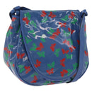 BOTTEGA VENETA Shoulder Bag Vinyl Blue Gold Auth ka5807A-1