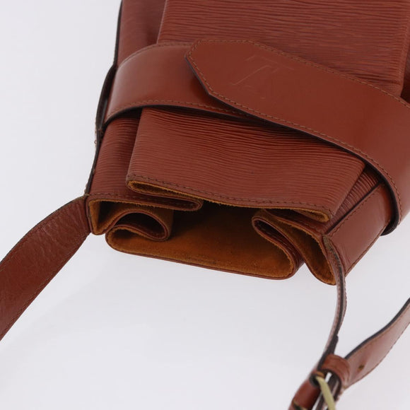 LOUIS VUITTON Epi Sac Depaule GM Shoulder Bag Brown M80193 LV Auth ka5808