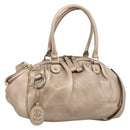 GUCCI Hand Bag Leather 2way Gold 223974 Auth ka5809-1