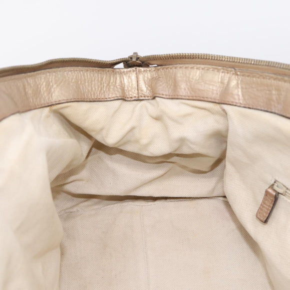 GUCCI Hand Bag Leather 2way Gold 223974 Auth ka5809