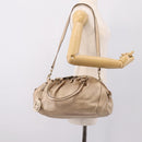 GUCCI Hand Bag Leather 2way Gold 223974 Auth ka5809-25
