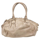 GUCCI Hand Bag Leather 2way Gold 223974 Auth ka5809-3