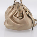 GUCCI Hand Bag Leather 2way Gold 223974 Auth ka5809-4