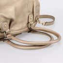 GUCCI Hand Bag Leather 2way Gold 223974 Auth ka5809-7