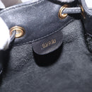 GUCCI Bamboo Body Bag Leather Black Gold 003 2113 0036 Auth ka581-16