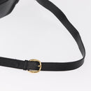 GUCCI Bamboo Body Bag Leather Black Gold 003 2113 0036 Auth ka581-9