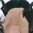 GUCCI Bamboo Diana Small Hand Bag Leather 2way Green Gold 750396 Auth ka5810M-12