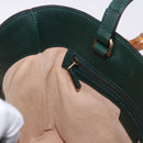 GUCCI Bamboo Diana Small Hand Bag Leather 2way Green Gold 750396 Auth ka5810M-13