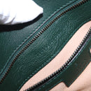 GUCCI Bamboo Diana Small Hand Bag Leather 2way Green Gold 750396 Auth ka5810M-15