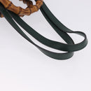 GUCCI Bamboo Diana Small Hand Bag Leather 2way Green Gold 750396 Auth ka5810M-7