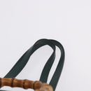GUCCI Bamboo Diana Small Hand Bag Leather 2way Green Gold 750396 Auth ka5810M-8