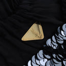 SAINT LAURENT Purse Shoulder Bag Sequin nylon Black Auth ka5811V-14