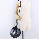 SAINT LAURENT Purse Shoulder Bag Sequin nylon Black Auth ka5811V-19