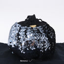 SAINT LAURENT Purse Shoulder Bag Sequin nylon Black Auth ka5811V-20
