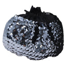 SAINT LAURENT Purse Shoulder Bag Sequin nylon Black Auth ka5811V-3