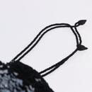 SAINT LAURENT Purse Shoulder Bag Sequin nylon Black Auth ka5811V-8
