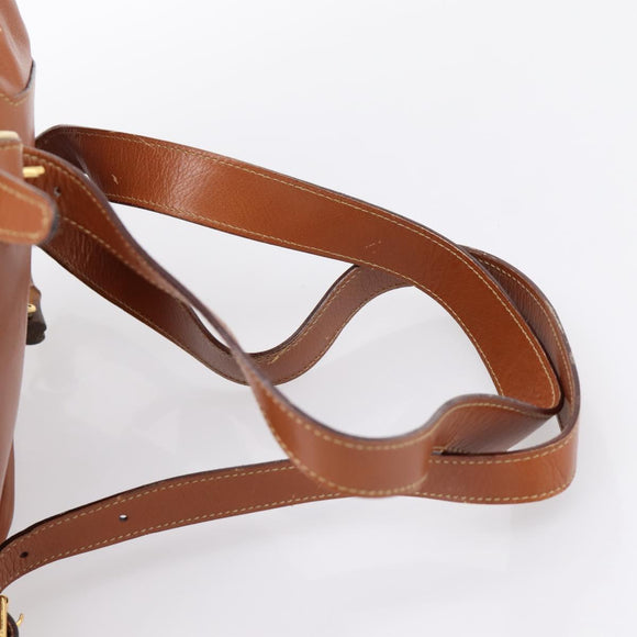 GUCCI Bamboo Backpack Leather Brown Gold 003 2058 0016 Auth ka5812