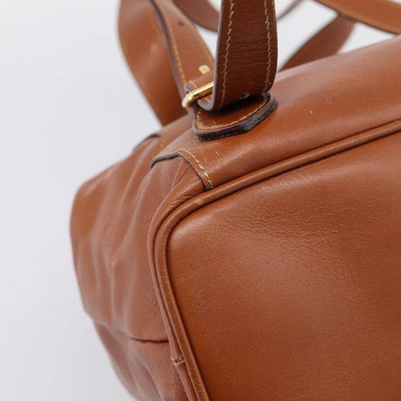 GUCCI Bamboo Backpack Leather Brown Gold 003 2058 0016 Auth ka5812