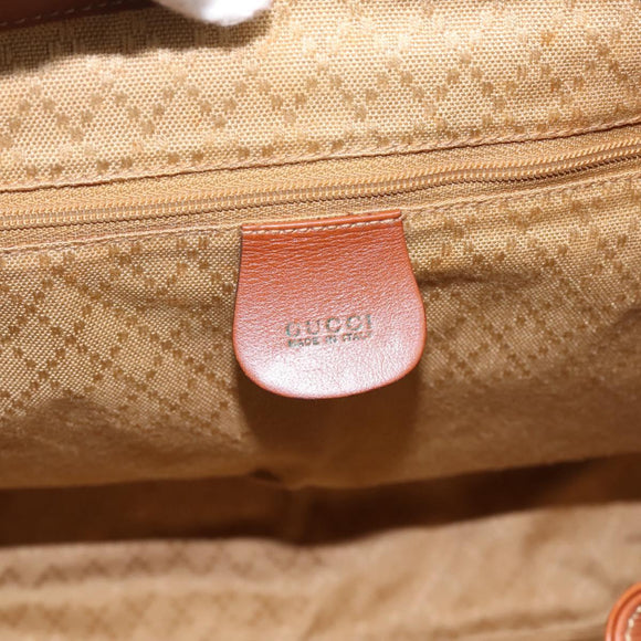 GUCCI Bamboo Backpack Leather Brown Gold 003 2058 0016 Auth ka5812