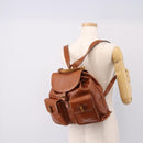 GUCCI Bamboo Backpack Leather Brown Gold 003 2058 0016 Auth ka5812-27