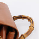 GUCCI Bamboo Backpack Leather Brown Gold 003 2058 0016 Auth ka5812-14