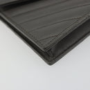 SAINT LAURENT Cassandra Chain Shoulder Wallet Leather Gray Silver Auth ka5813V-13