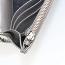 SAINT LAURENT Cassandra Chain Shoulder Wallet Leather Gray Silver Auth ka5813V-23