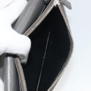 SAINT LAURENT Cassandra Chain Shoulder Wallet Leather Gray Silver Auth ka5813V-24
