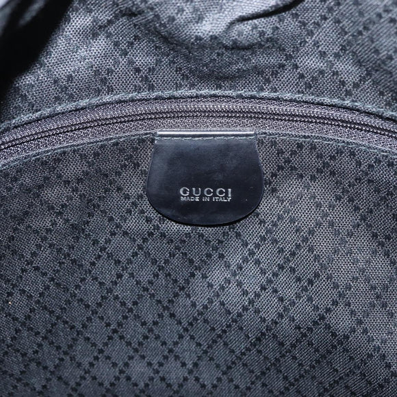 GUCCI Bamboo Shoulder Bag Canvas Black Silver 001 1014 1577 5 Auth ka582