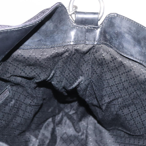 GUCCI Bamboo Shoulder Bag Canvas Black Silver 001 1014 1577 5 Auth ka582