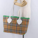 BURBERRY Nova Check Tote Bag Canvas Beige Auth ka5820V-19