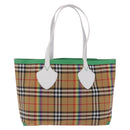 BURBERRY Nova Check Tote Bag Canvas Beige Auth ka5820V-2