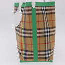 BURBERRY Nova Check Tote Bag Canvas Beige Auth ka5820V-4