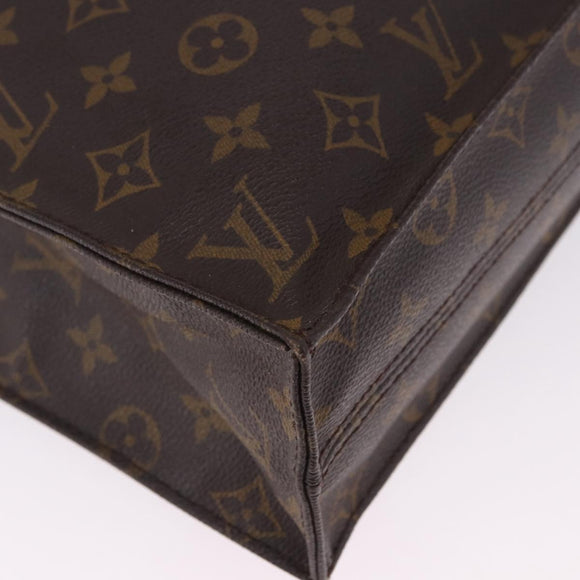LOUIS VUITTON Monogram Sac Plat Hand Bag M51140 LV Auth ka5821