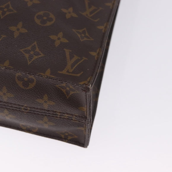 LOUIS VUITTON Monogram Sac Plat Hand Bag M51140 LV Auth ka5821