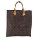 LOUIS VUITTON Monogram Sac Plat Hand Bag M51140 LV Auth ka5821-2