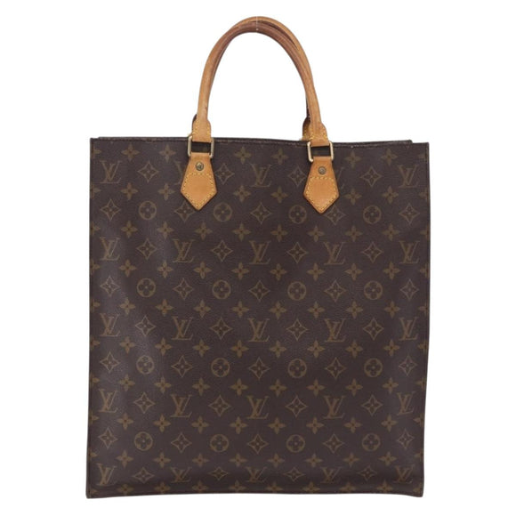 LOUIS VUITTON Monogram Sac Plat Hand Bag M51140 LV Auth ka5821