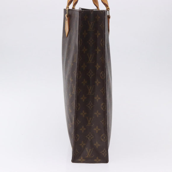 LOUIS VUITTON Monogram Sac Plat Hand Bag M51140 LV Auth ka5821