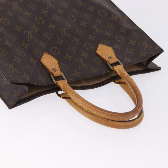 LOUIS VUITTON Monogram Sac Plat Hand Bag M51140 LV Auth ka5821