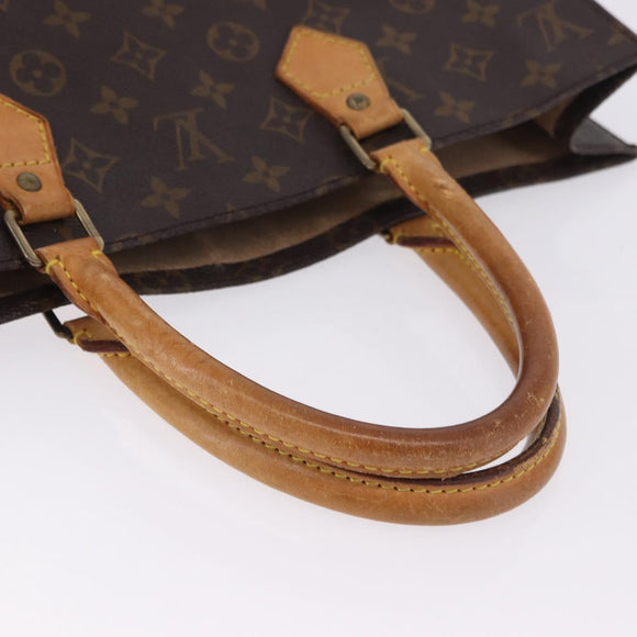 LOUIS VUITTON Monogram Sac Plat Hand Bag M51140 LV Auth ka5821