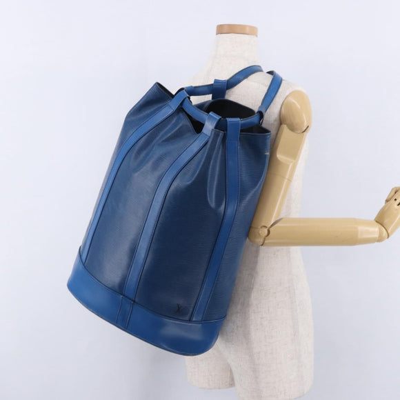 LOUIS VUITTON Epi Randonnee GM Shoulder Bag Blue M43085 LV Auth ka5822