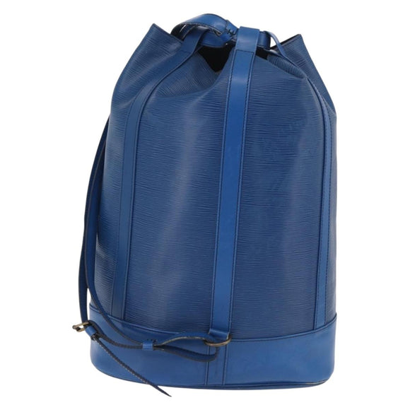 LOUIS VUITTON Epi Randonnee GM Shoulder Bag Blue M43085 LV Auth ka5822