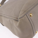 Miu Miu Hand Bag Leather 2way Beige Gold Auth ka5824A-17
